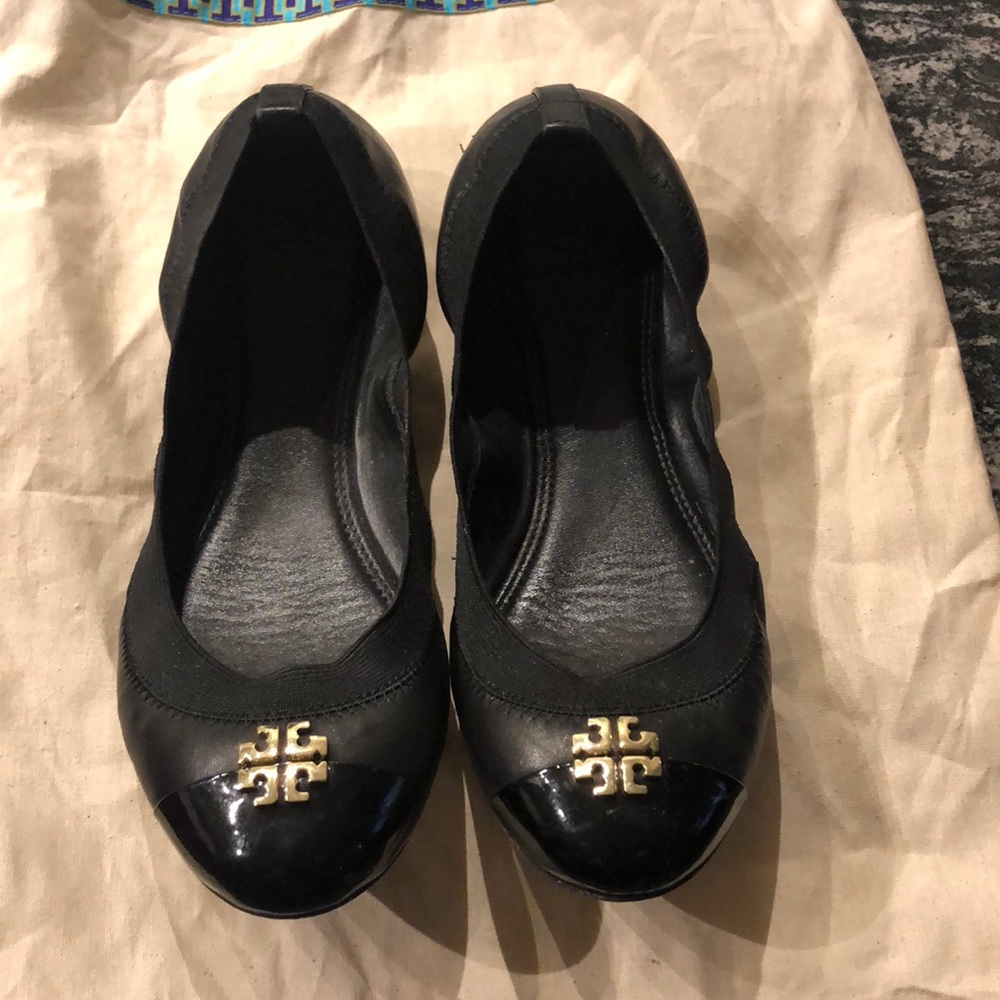 Tory burch jolie ballet sheep/ soft patent/elastic